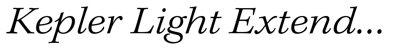 Kepler Light Extended Italic